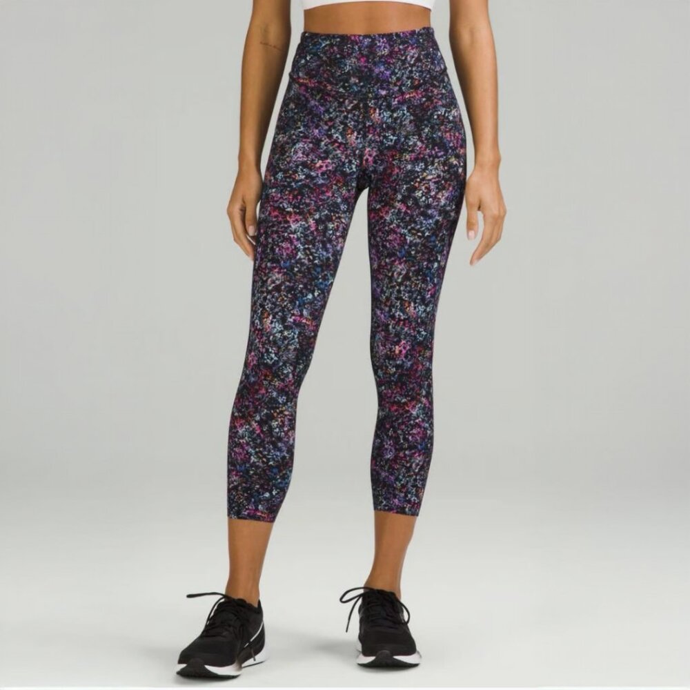 Lululemon Base Pace High-Rise Running Tight Size 4 Floral Multi Drawcord Nulux